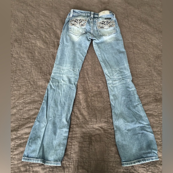 Miss Me Blue Boot Cut Jeans Classic Style - Picture 2 of 5